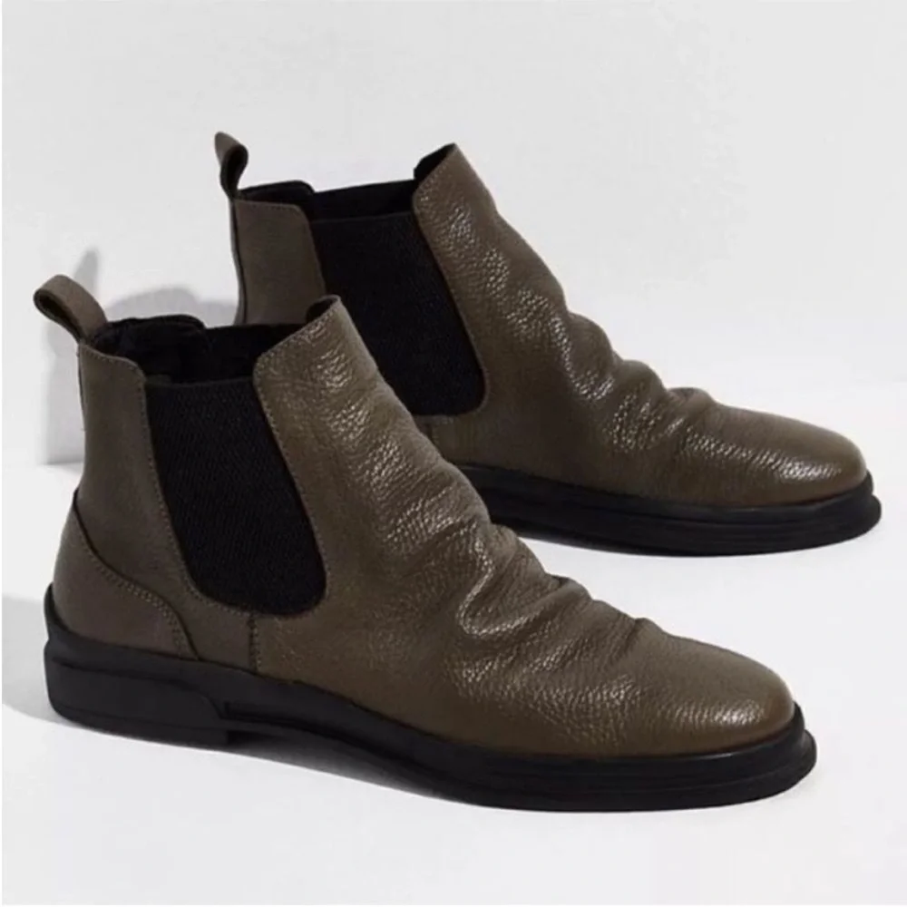 Free People x Bueno Scout Chelsea Boot Brown Leather EU 37 US 7